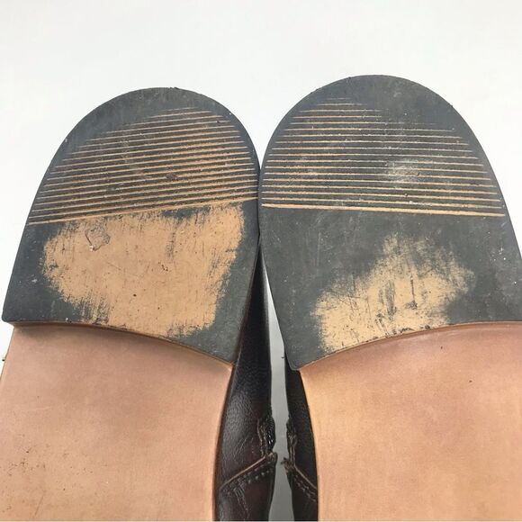 Earthies TREANO Brown Leather Bronze Studded Ankle Boots in Chestnut - Picture 13 of 16